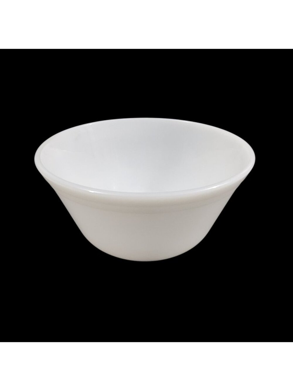 Fire-King White Milk Glass Bowl Heat-Proof USA Vintage 7 Inch Diameter c. 1950